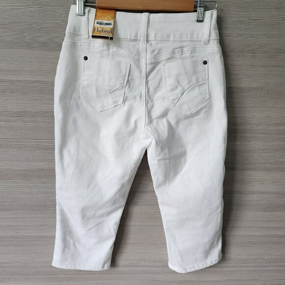 Hybrid And Company Women Size 5 Butt Lift V2 Super Comfy Stretch Denim Capri NEW - Picture 6 of 11